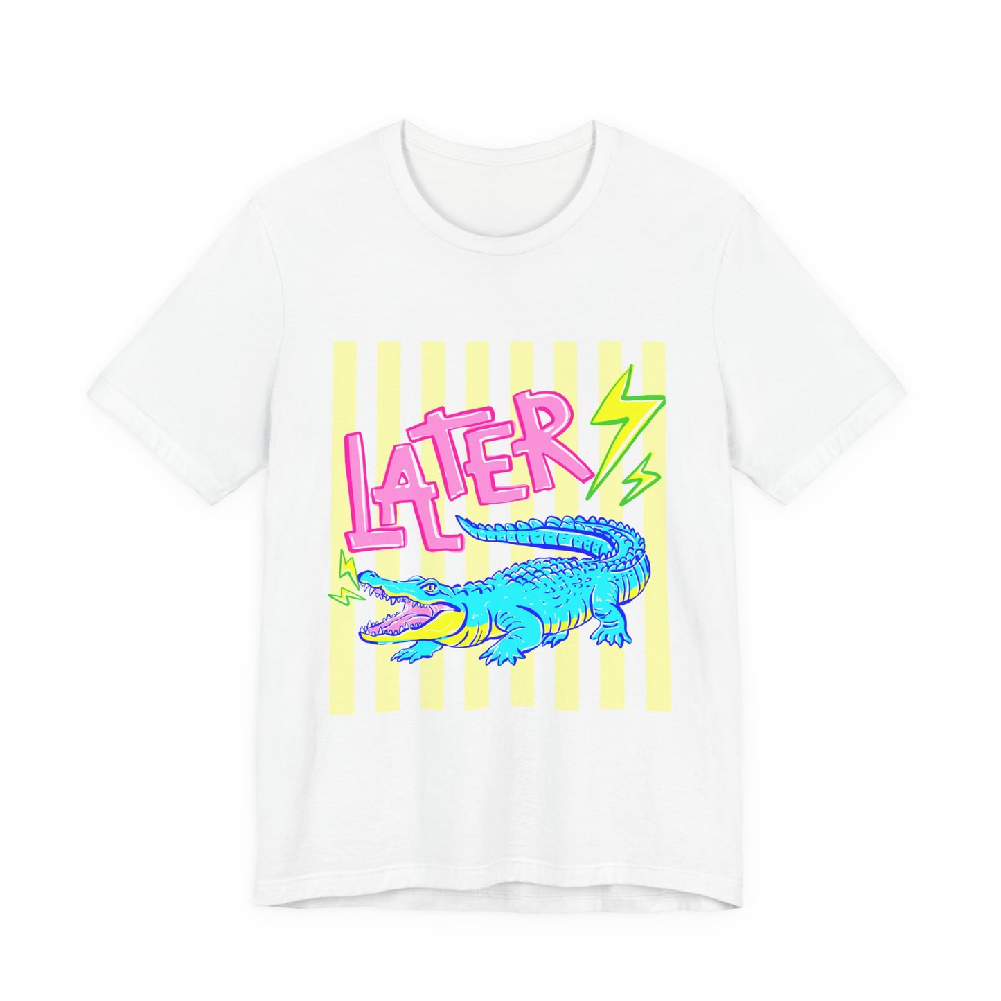 Later Alligator/After While Crocodile Tee — Retro Neon Graphic T-Shirt