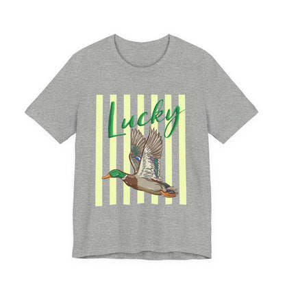 Lucky Mallard Duck Graphic Tee — Casual Nature T-Shirt for Outdoors & St. Patrick’s Day