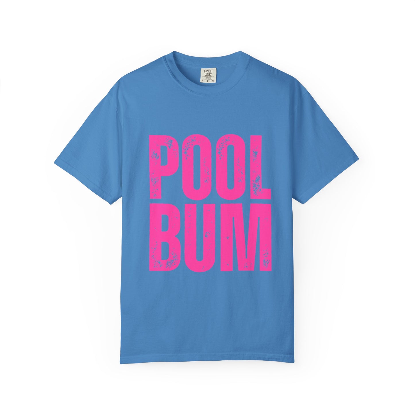 Pool Bum T-Shirt — Vintage Pink Graphic Tee for Pool Lovers
