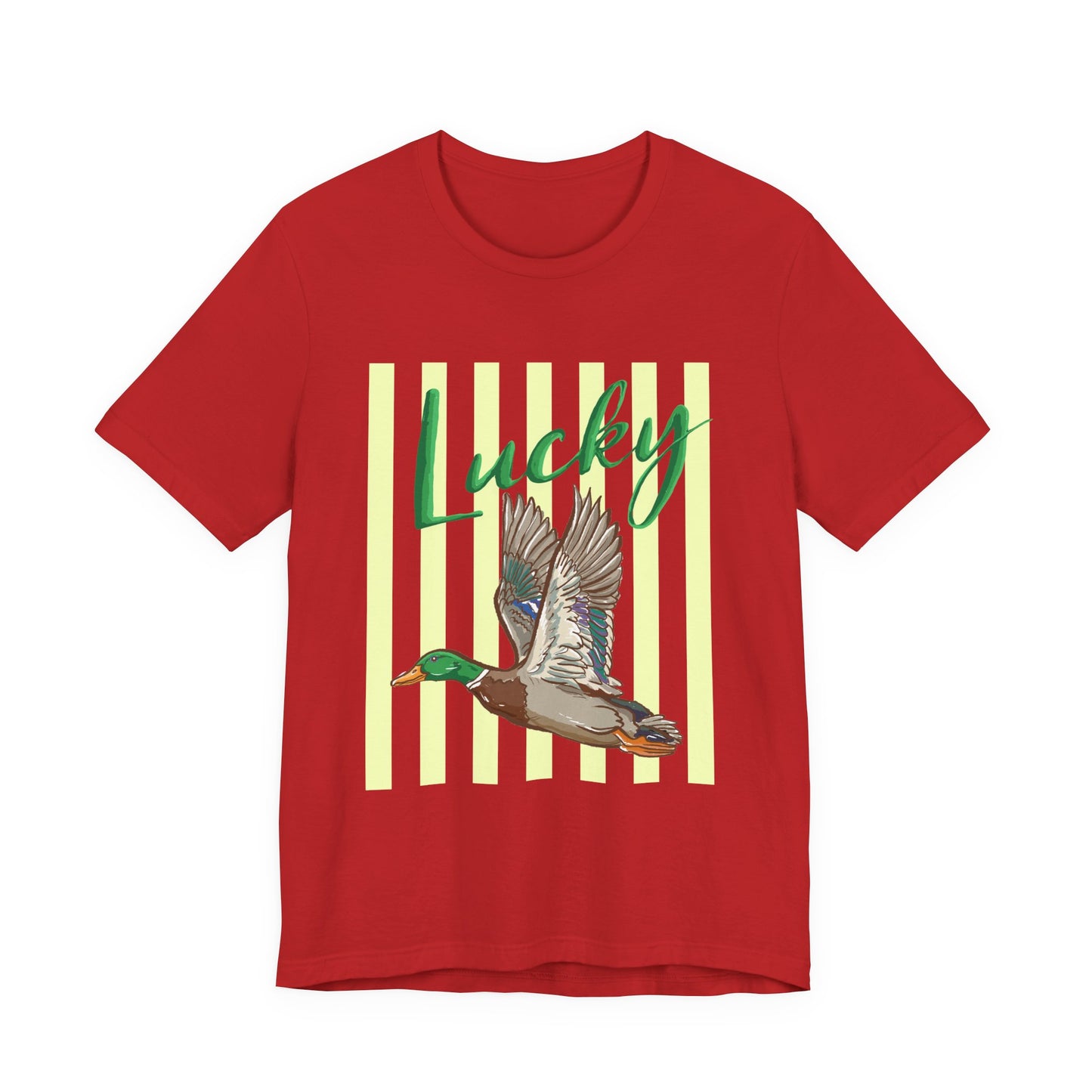 Lucky Mallard Duck Graphic Tee — Casual Nature T-Shirt for Outdoors & St. Patrick’s Day