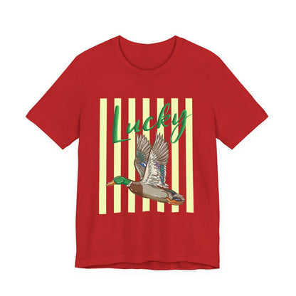Lucky Mallard Duck Graphic Tee — Casual Nature T-Shirt for Outdoors & St. Patrick’s Day