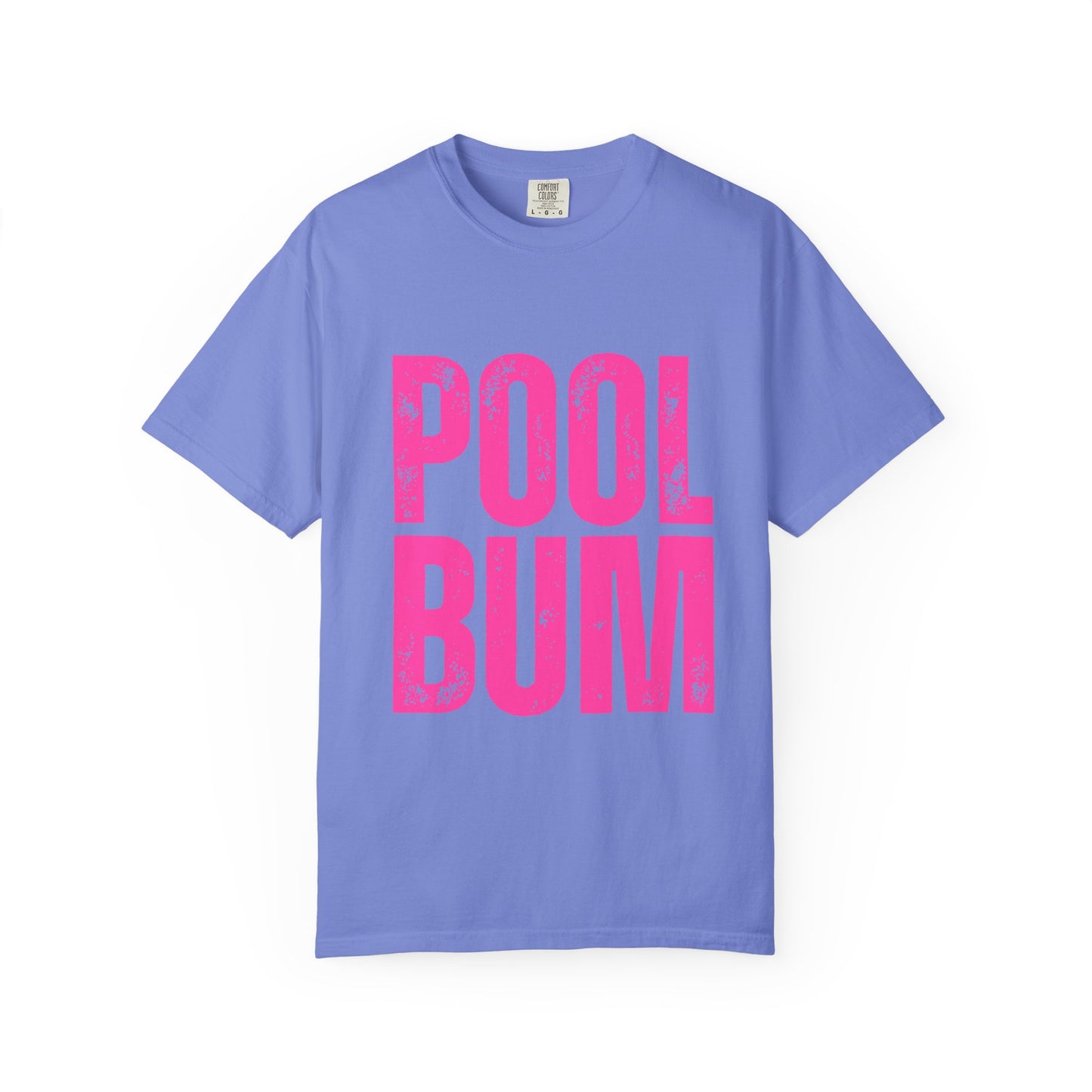 Pool Bum T-Shirt — Vintage Pink Graphic Tee for Pool Lovers