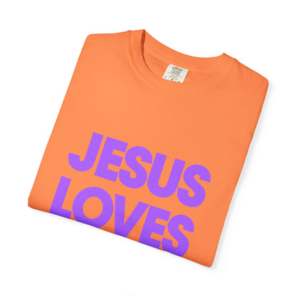 Jesus Loves You T-Shirt — Bold Purple Faith Tee
