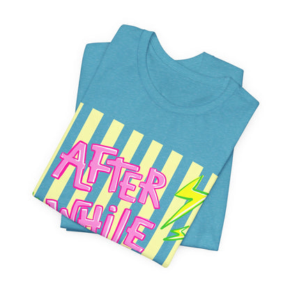After While Crocodile Tee — Retro Neon Alligator Graphic T-Shirt