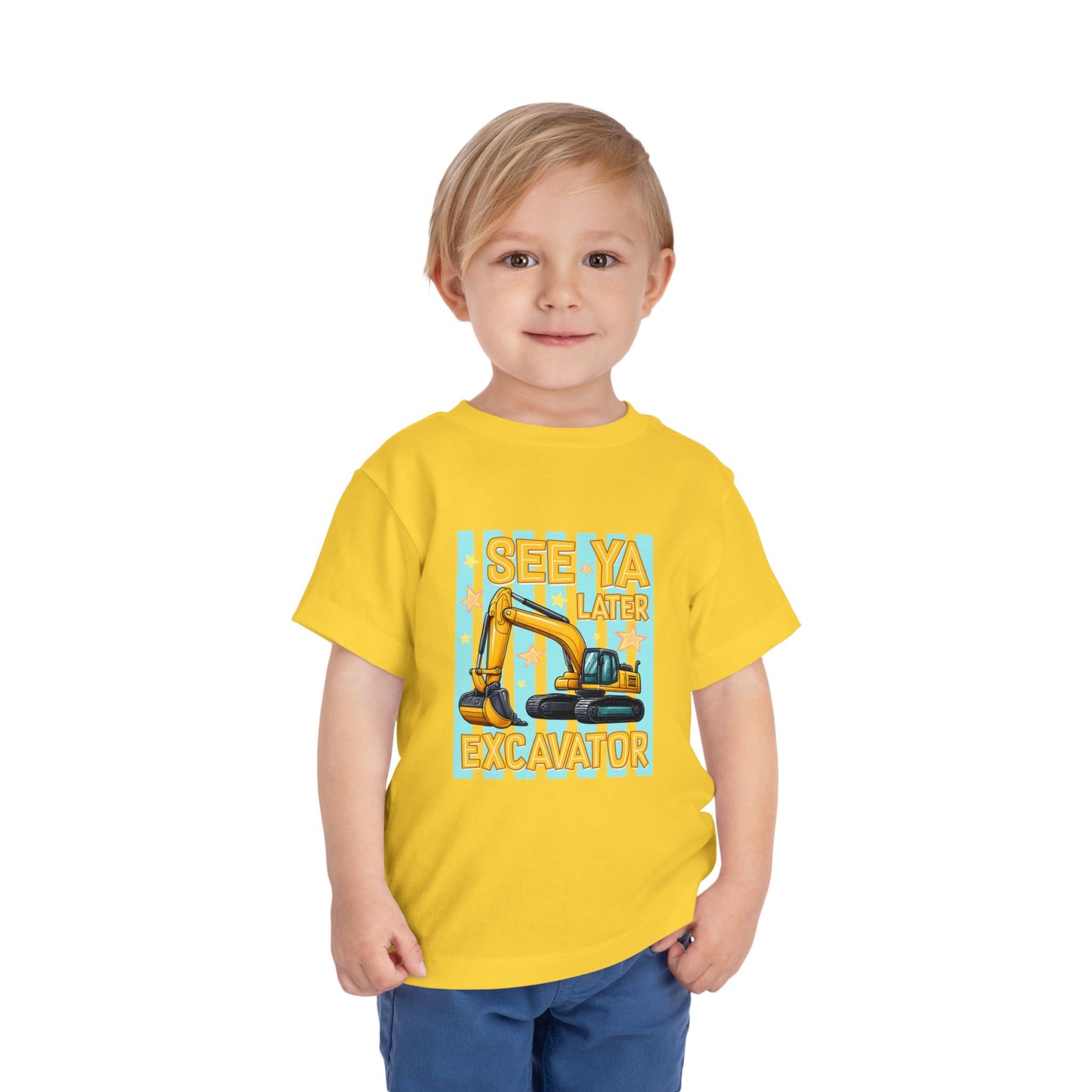 Toddler Tee — "See Ya Later Excavator" Construction Shirt
