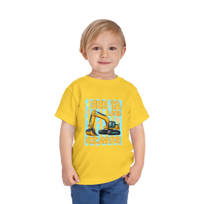Toddler Tee — "See Ya Later Excavator" Construction Shirt