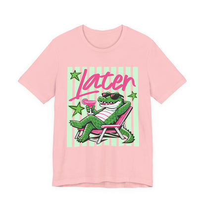 Later Alligator T‑Shirt — Retro Lounge Crocodile Tee