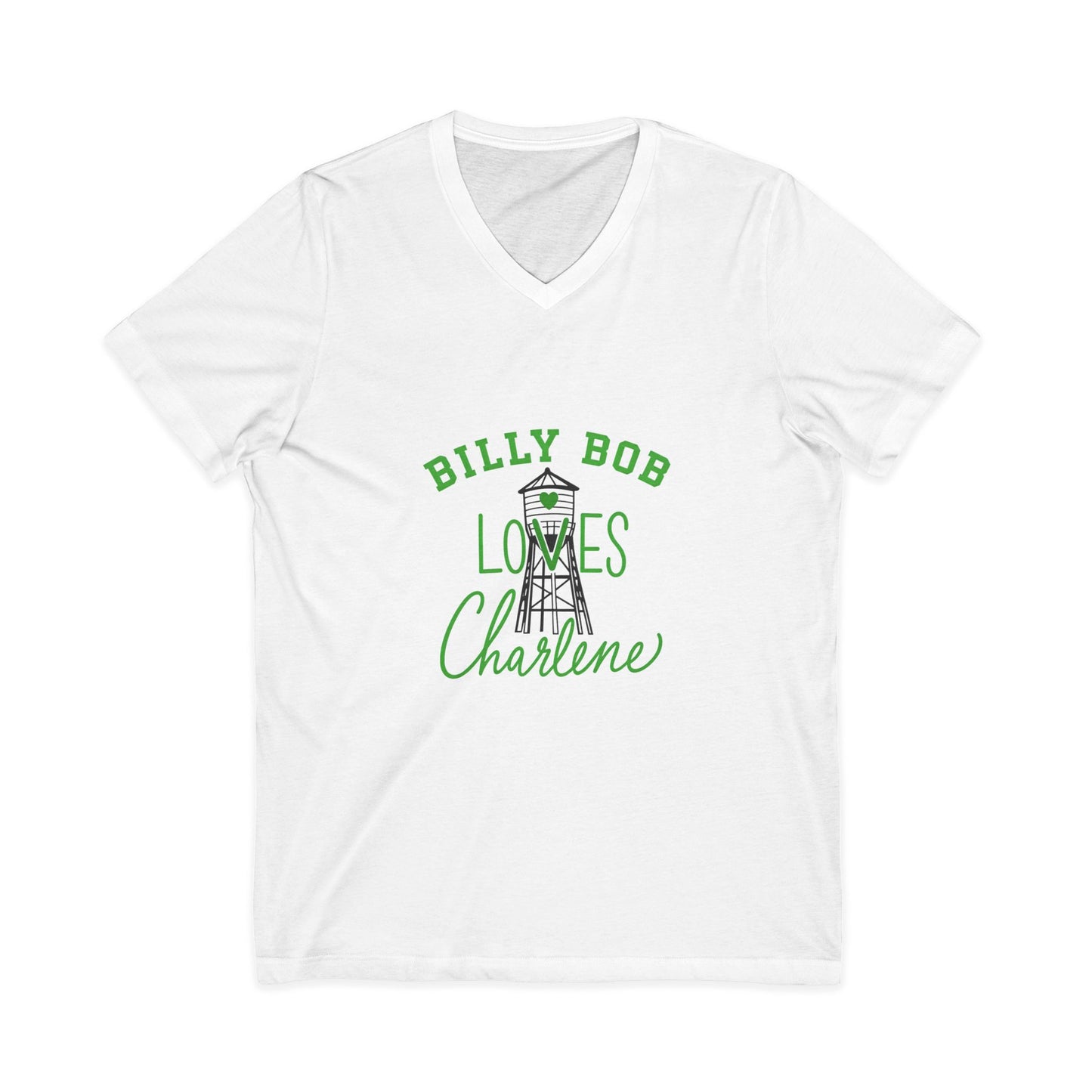 Personalized 'Billy Bob Loves Charlene' V-Neck Tee