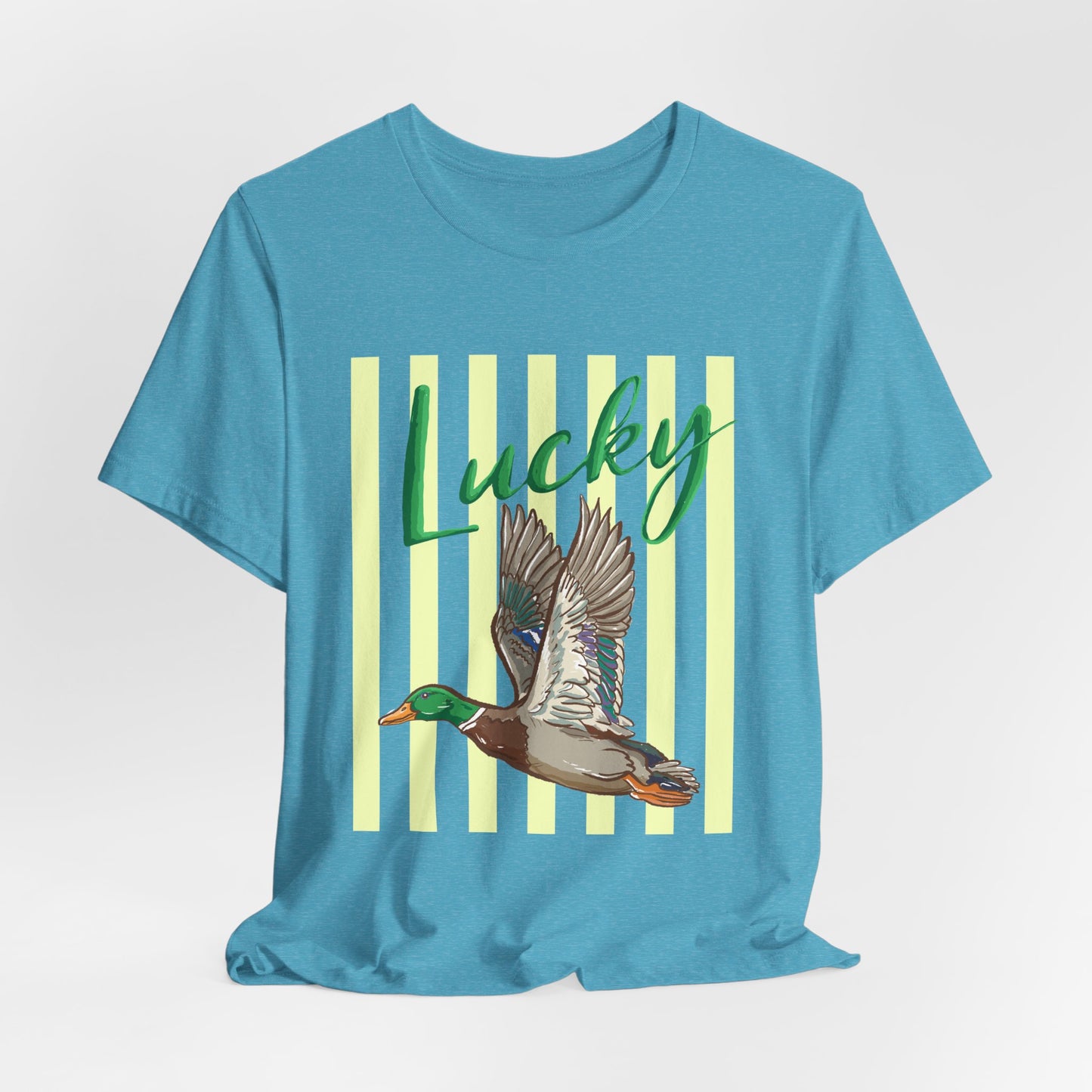 Lucky Mallard Duck Graphic Tee — Casual Nature T-Shirt for Outdoors & St. Patrick’s Day