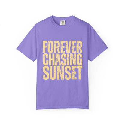 T-Shirt — "Forever Chasing Sunset" Graphic Tee
