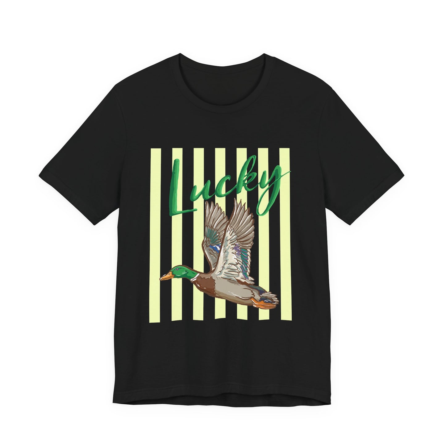 Lucky Mallard Duck Graphic Tee — Casual Nature T-Shirt for Outdoors & St. Patrick’s Day
