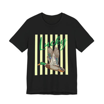 Lucky Mallard Duck Graphic Tee — Casual Nature T-Shirt for Outdoors & St. Patrick’s Day
