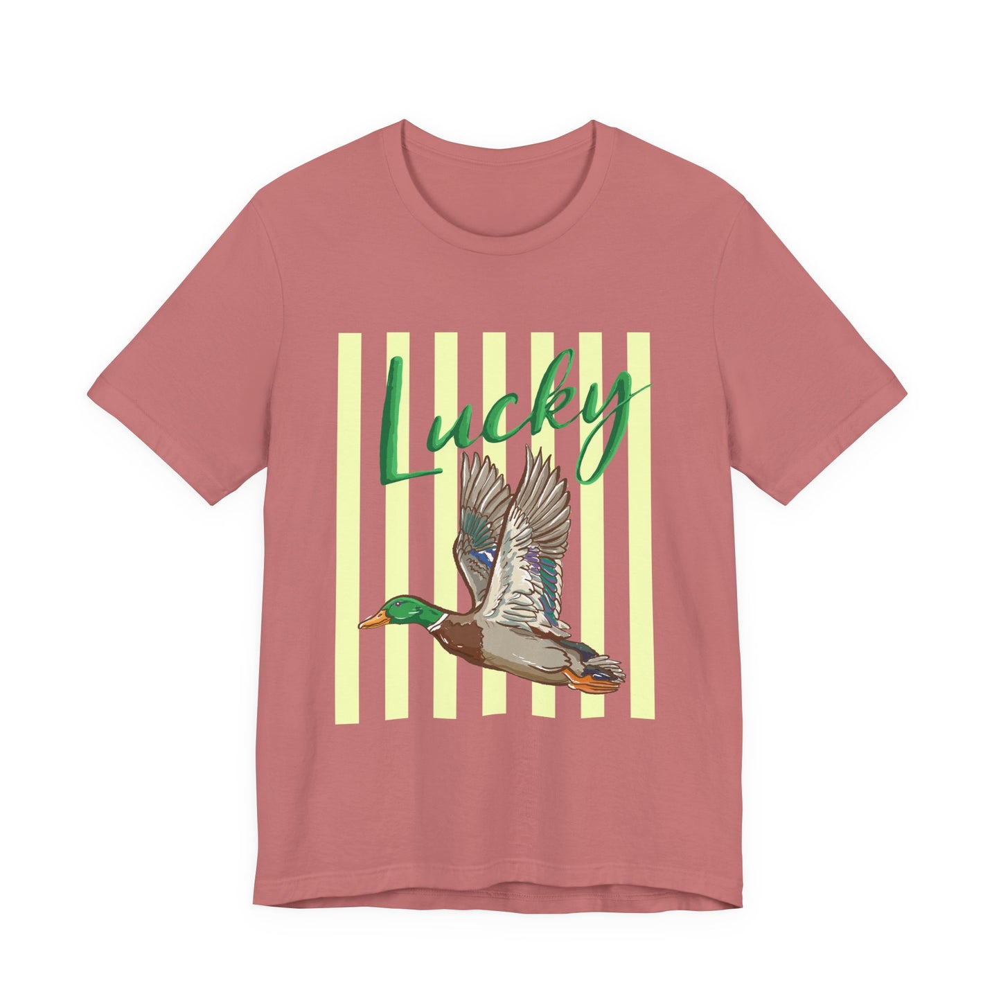 Lucky Mallard Duck Graphic Tee — Casual Nature T-Shirt for Outdoors & St. Patrick’s Day