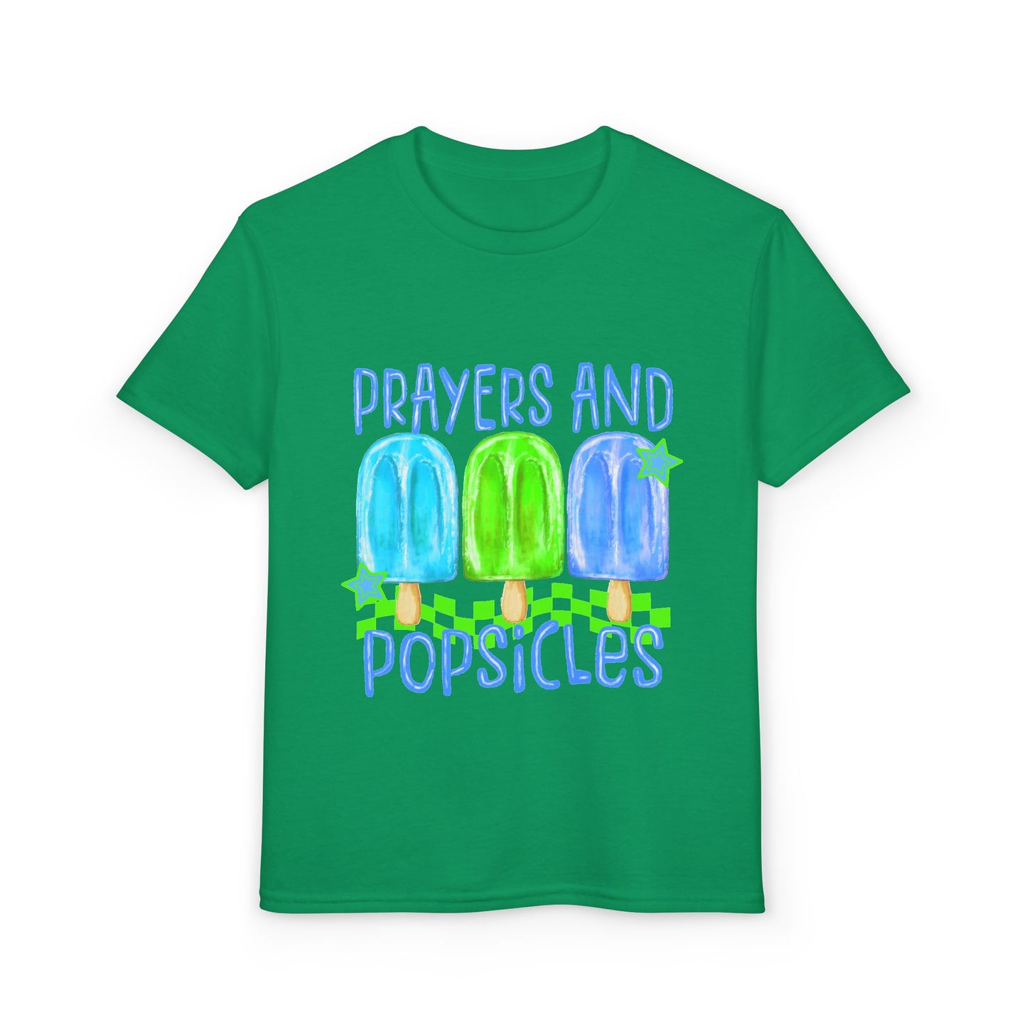 Youth T-Shirt — "Prayers and Popsicles" Kids Faith Summer Tee