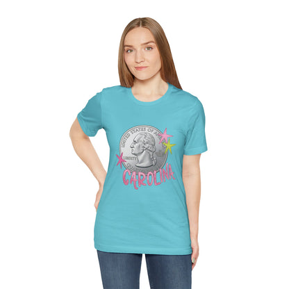 "Heads Carolina, Tail's California" Quarter Graphic Tee