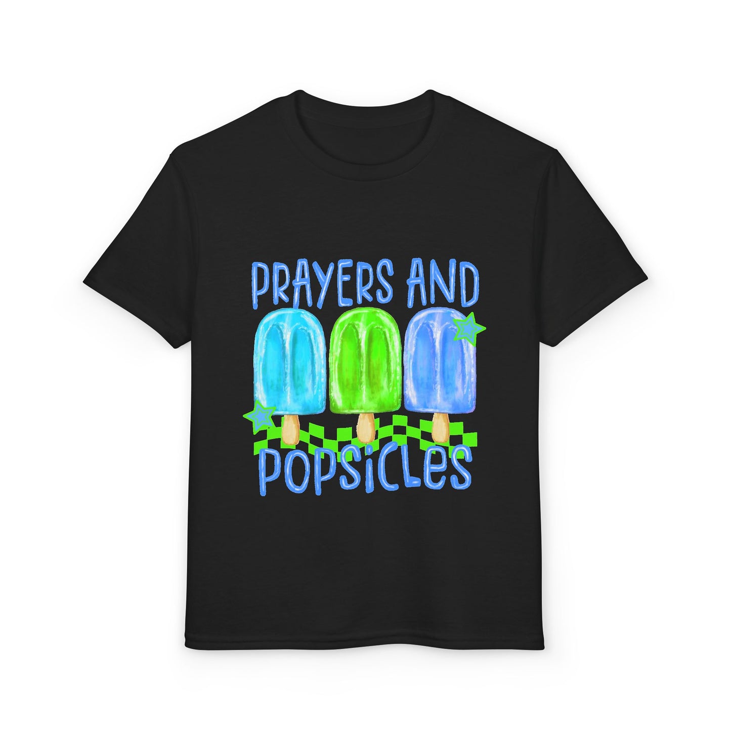 Youth T-Shirt — "Prayers and Popsicles" Kids Faith Summer Tee