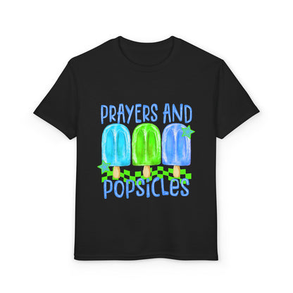 Youth T-Shirt — "Prayers and Popsicles" Kids Faith Summer Tee