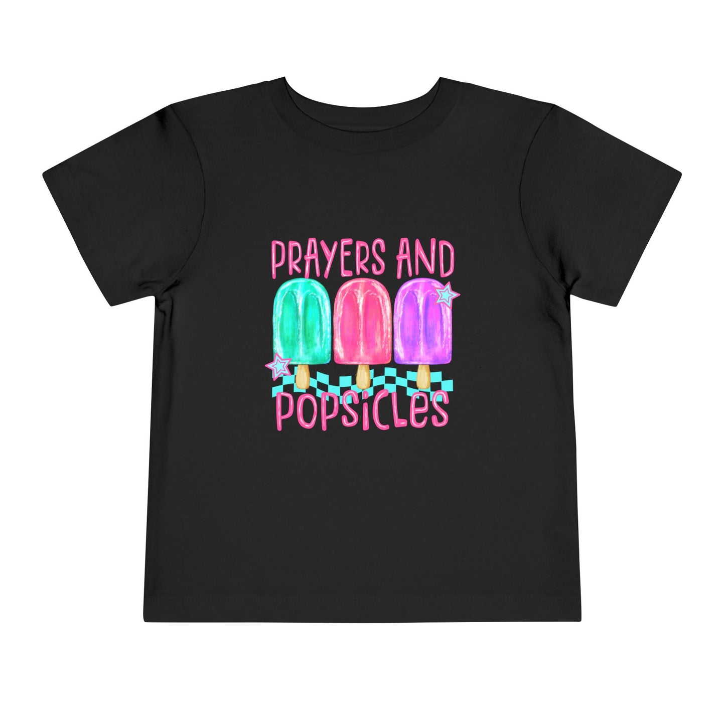Toddler Tee — "Prayers and Popsicles" Watercolor Popsicle Faith Shirt