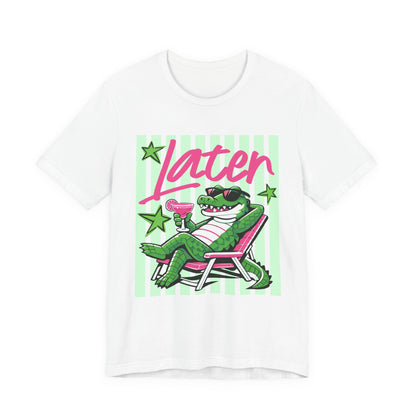Later Alligator T‑Shirt — Retro Lounge Crocodile Tee