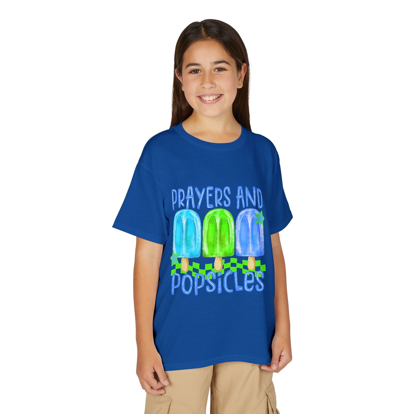 Youth T-Shirt — "Prayers and Popsicles" Kids Faith Summer Tee