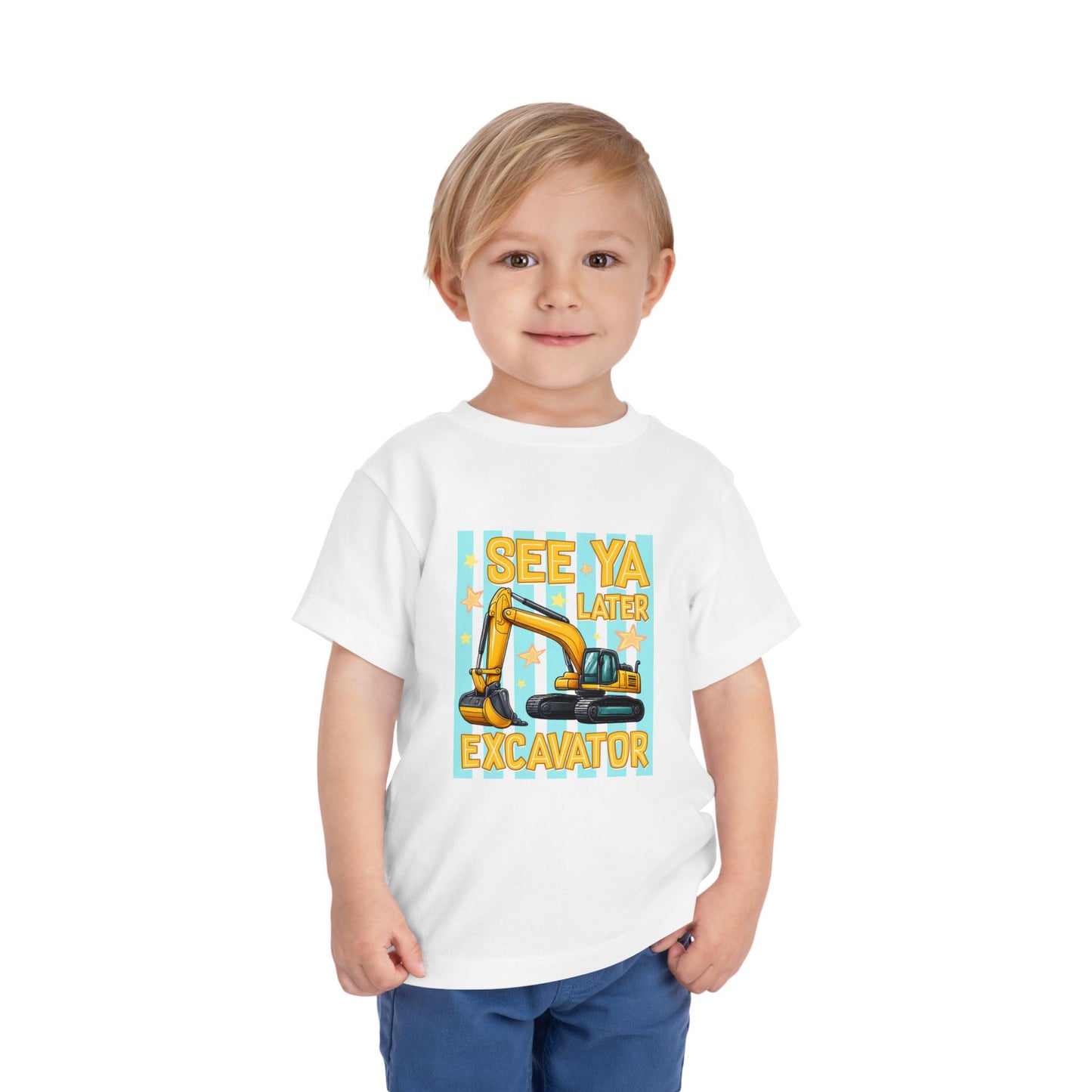 Toddler Tee — "See Ya Later Excavator" Construction Shirt