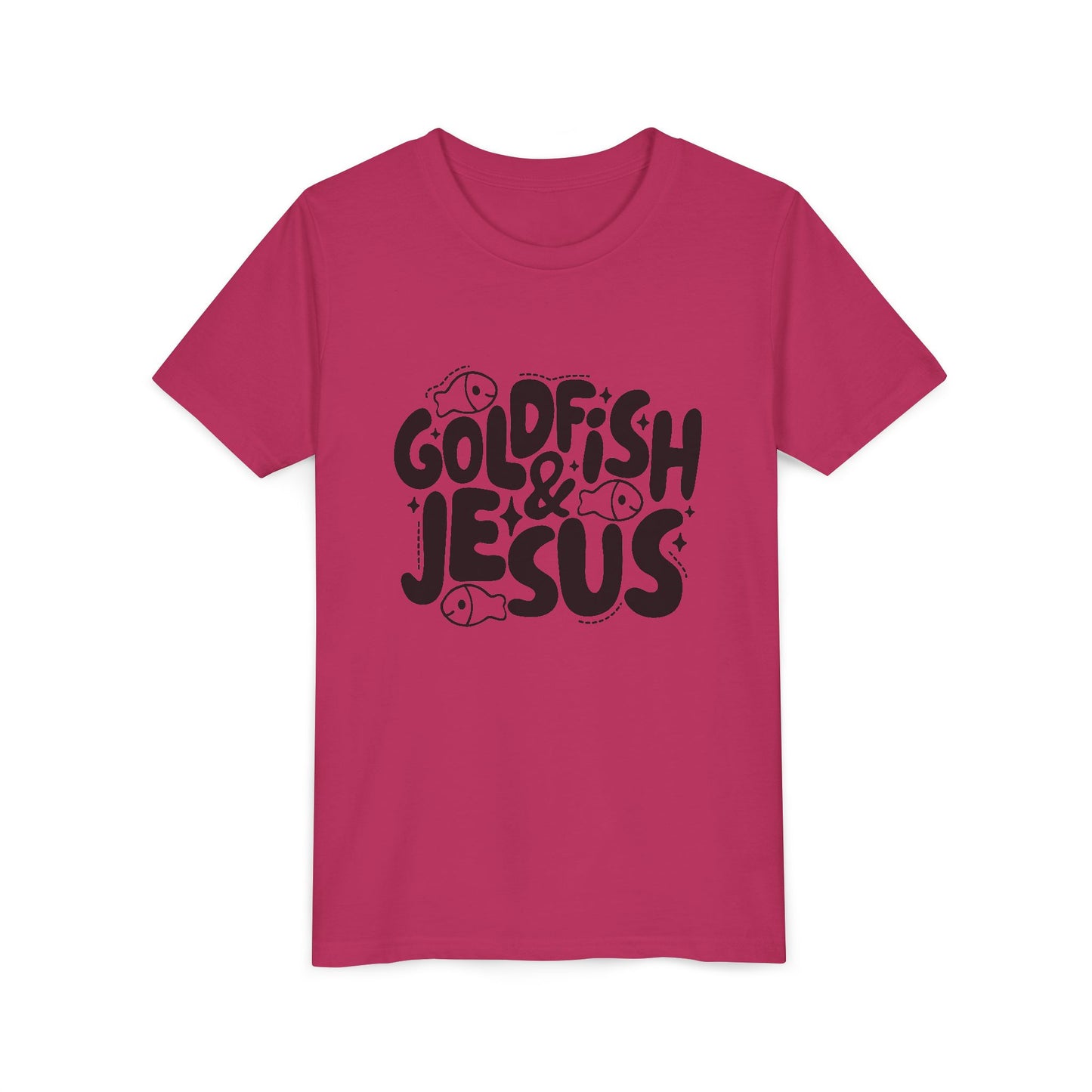 Youth Tee — 'Goldfish & Jesus' Cute Christian Kid T‑Shirt