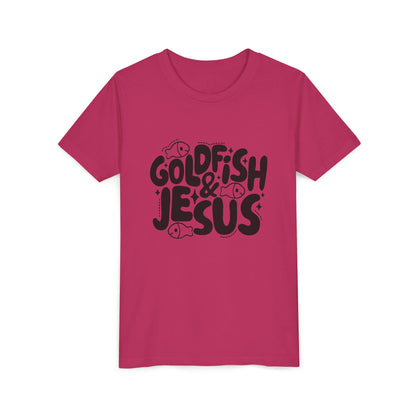 Youth Tee — 'Goldfish & Jesus' Cute Christian Kid T‑Shirt