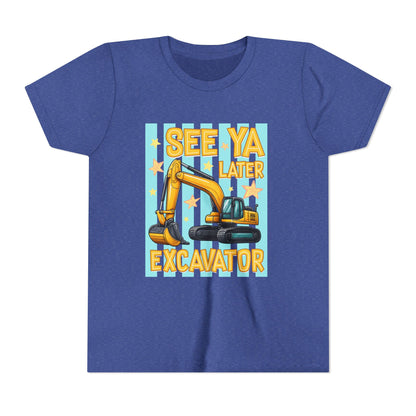 See Ya Later Excavator Youth Tee – Cute Construction Truck Shirt for Kids