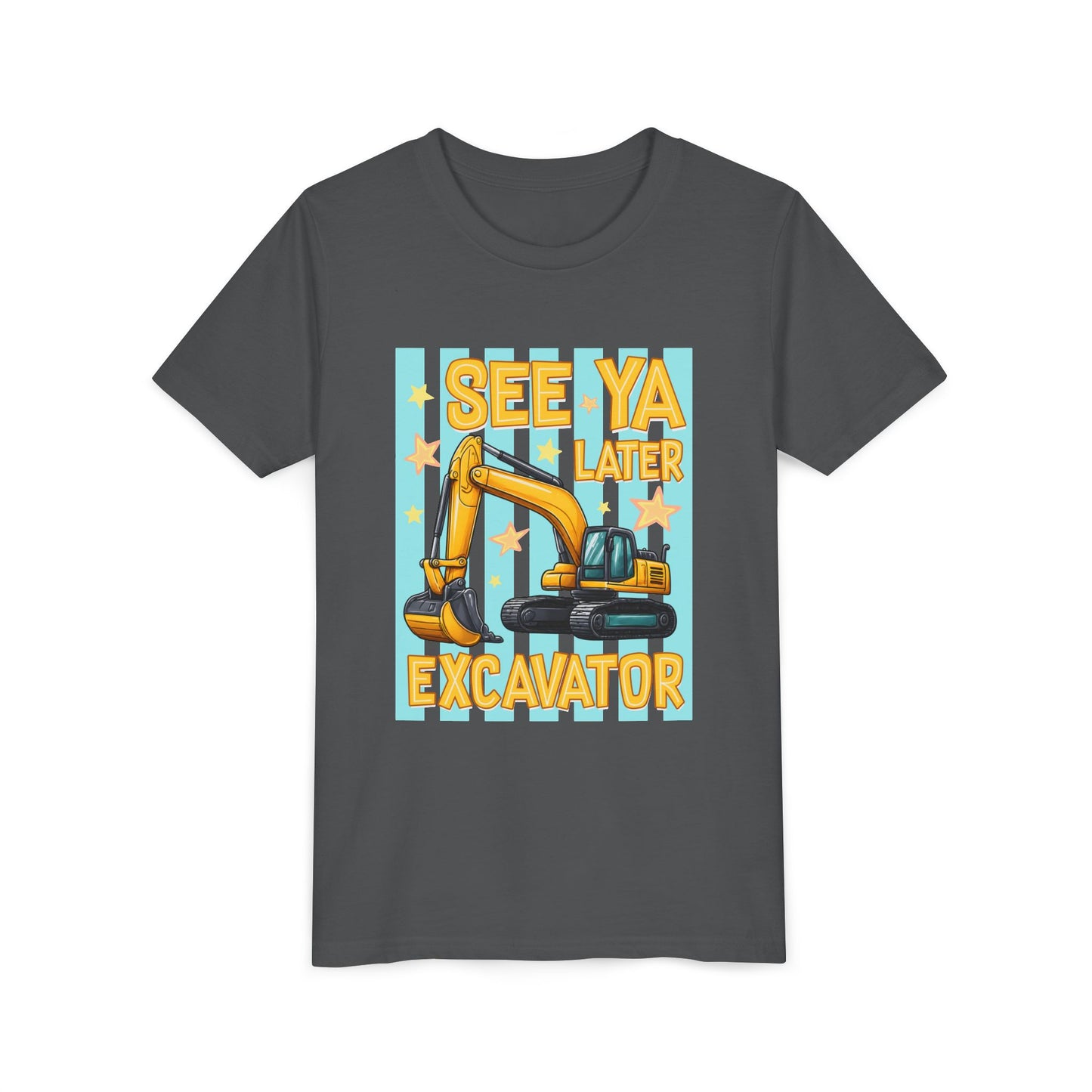 See Ya Later Excavator Youth Tee – Cute Construction Truck Shirt for Kids