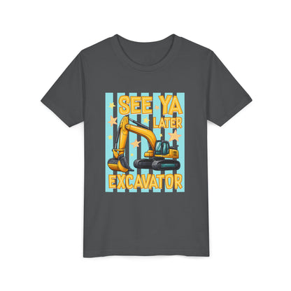 See Ya Later Excavator Youth Tee – Cute Construction Truck Shirt for Kids