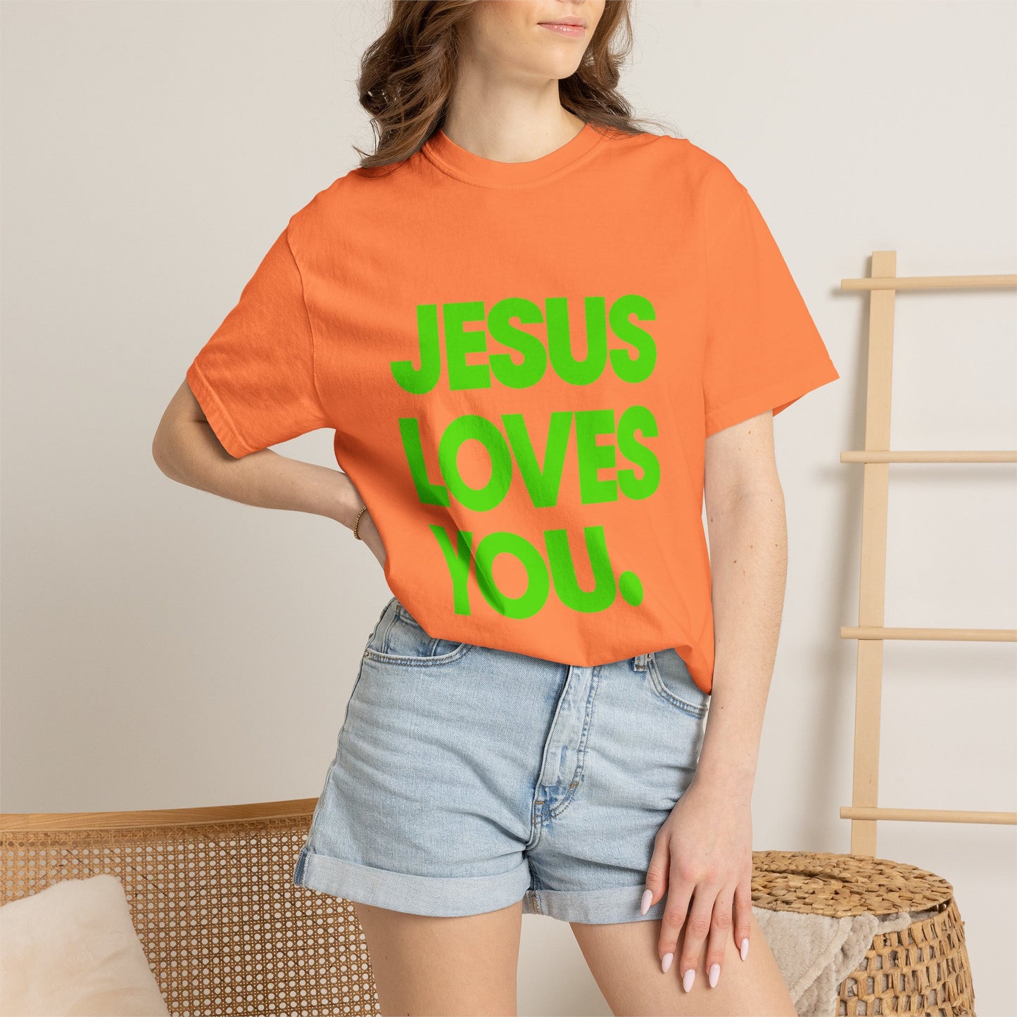 Jesus Loves You T-Shirt — Bold Neon Christian Faith Tee
