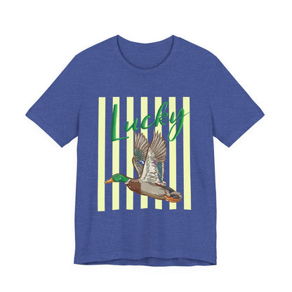 Lucky Mallard Duck Graphic Tee — Casual Nature T-Shirt for Outdoors & St. Patrick’s Day