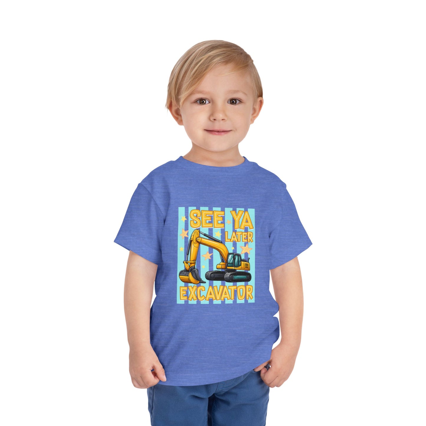 Toddler Tee — "See Ya Later Excavator" Construction Shirt