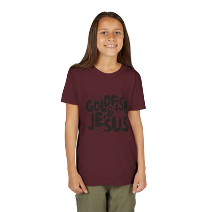 Youth Tee — 'Goldfish & Jesus' Cute Christian Kid T‑Shirt