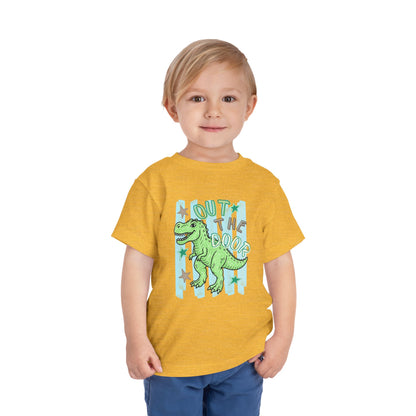 Toddler Tee - "Out the Door" Green Dino Graphic