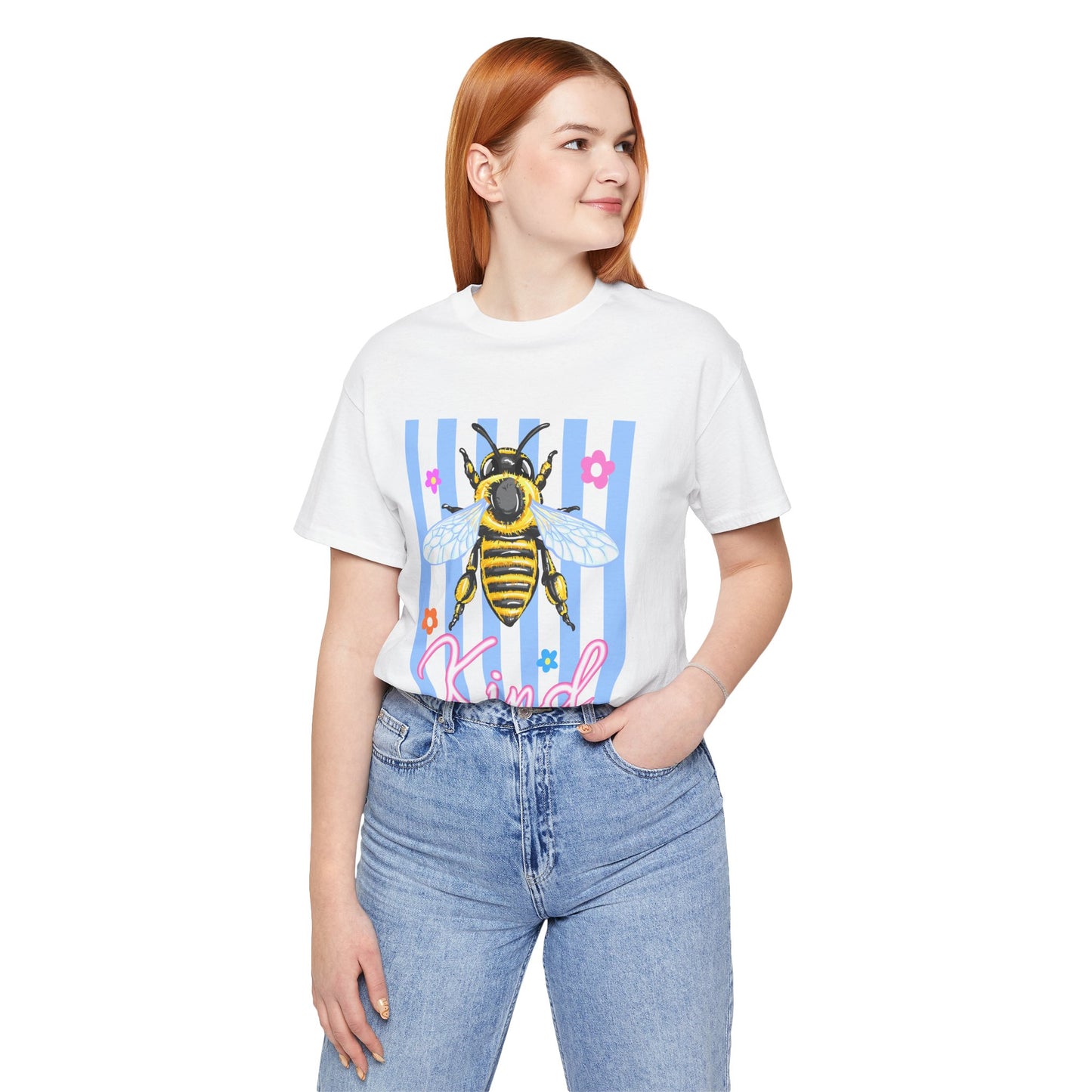 Kind Bee T-Shirt — Cute Striped Bee Graphic Tee ("Kind")