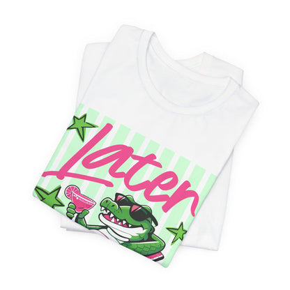 Later Alligator T‑Shirt — Retro Lounge Crocodile Tee