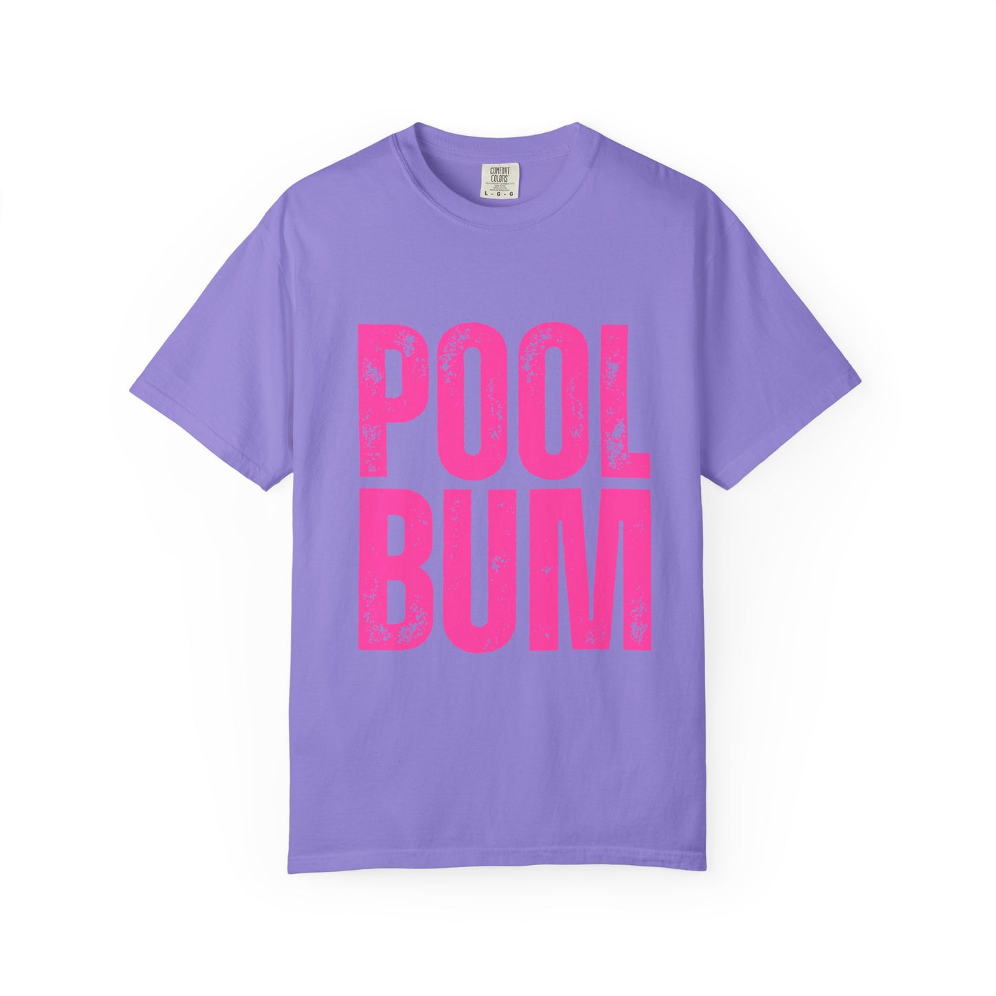 Pool Bum T-Shirt — Vintage Pink Graphic Tee for Pool Lovers