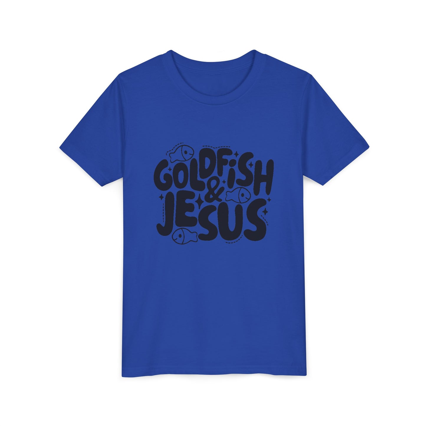 Youth Tee — 'Goldfish & Jesus' Cute Christian Kid T‑Shirt
