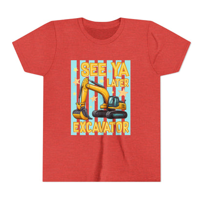 See Ya Later Excavator Youth Tee – Cute Construction Truck Shirt for Kids