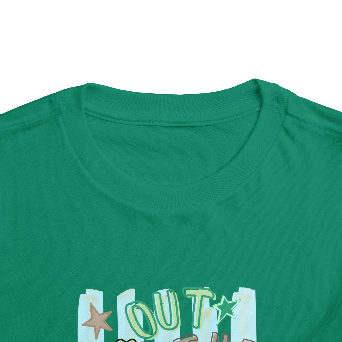 Toddler Tee - "Out the Door" Green Dino Graphic