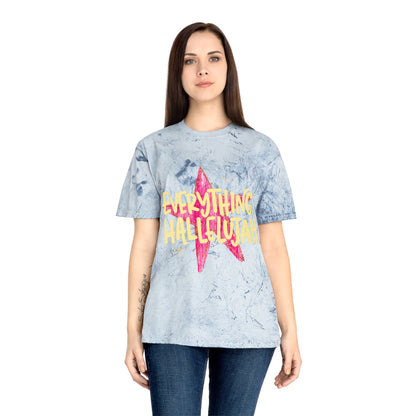 Everything Hallelujah Tie-Dye T-Shirt — Retro Pink Star Graphic
