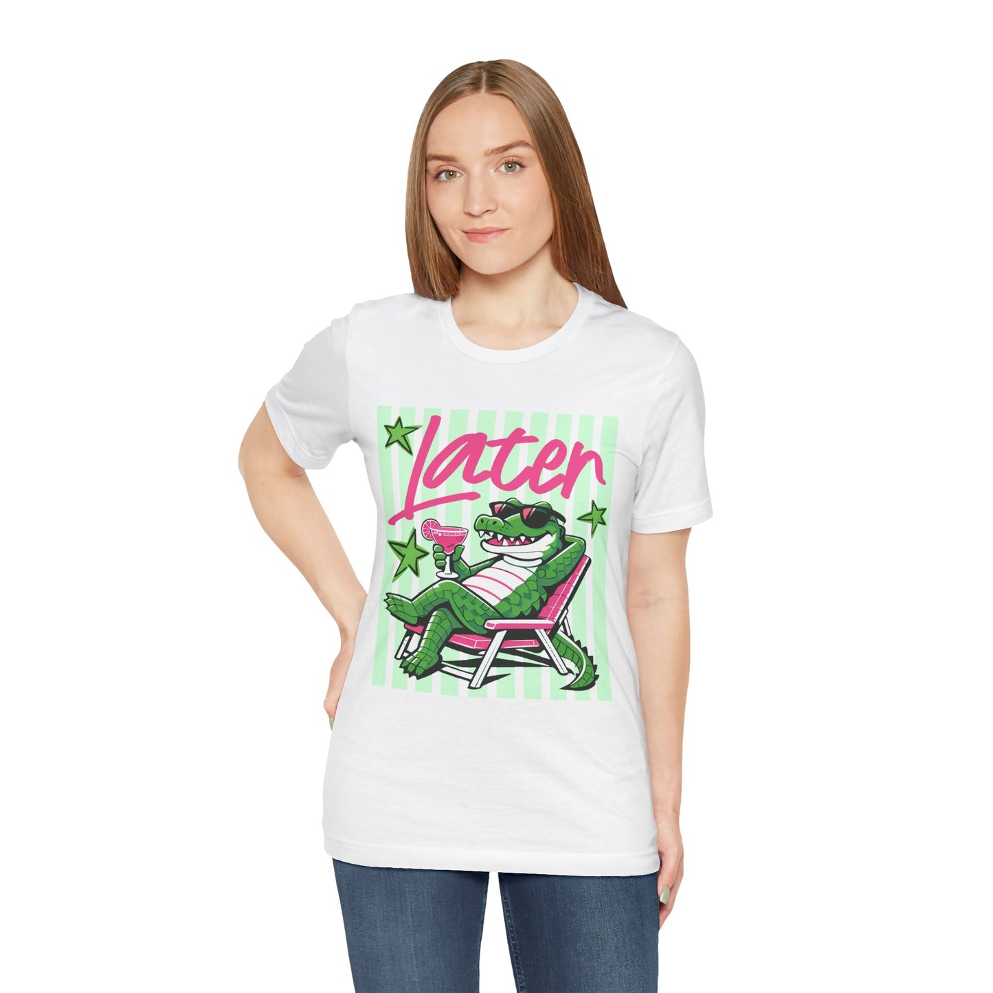 Later Alligator T‑Shirt — Retro Lounge Crocodile Tee