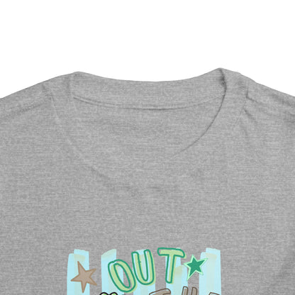 Toddler Tee - "Out the Door" Green Dino Graphic