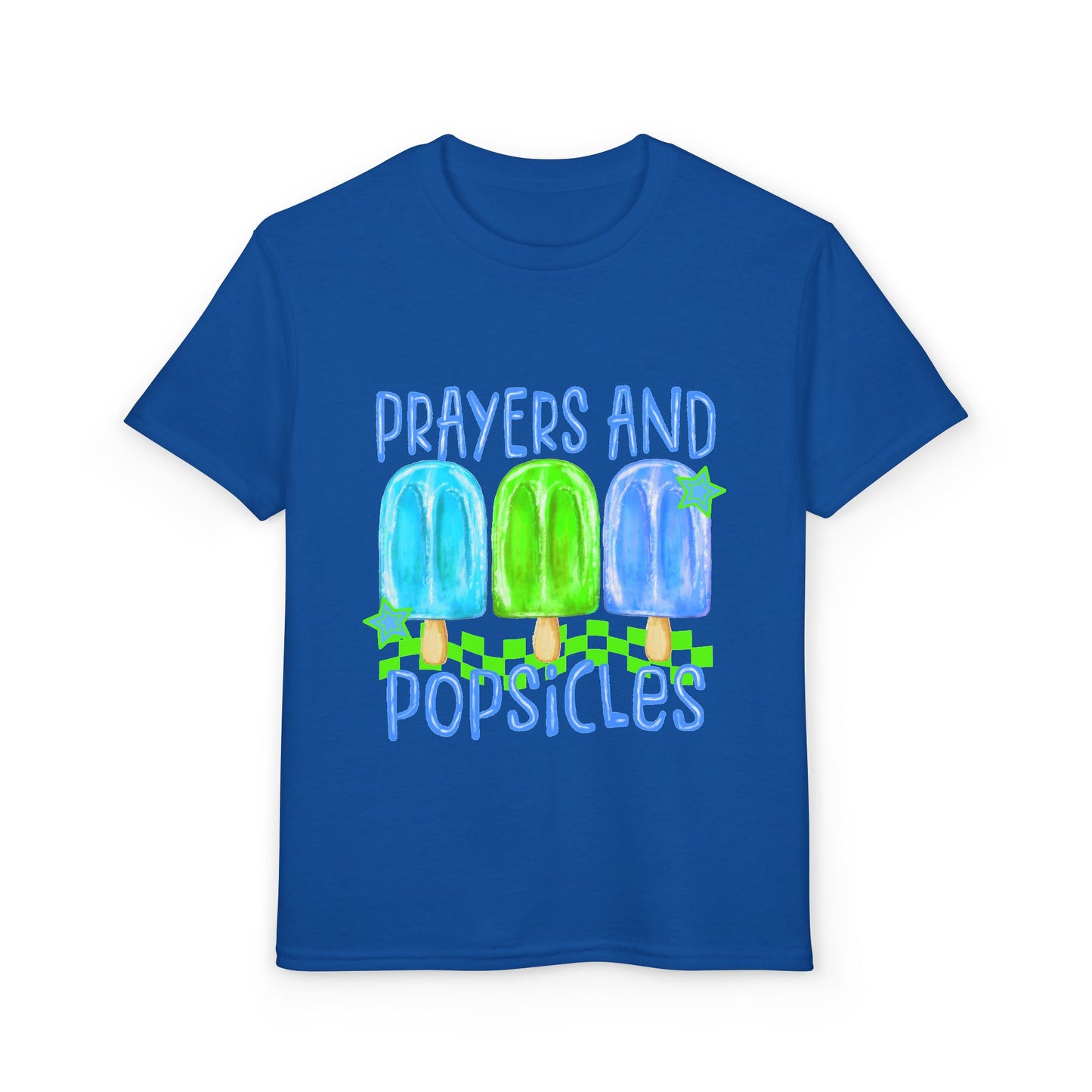 Youth T-Shirt — "Prayers and Popsicles" Kids Faith Summer Tee