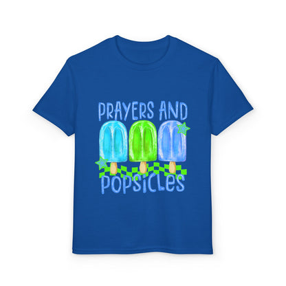 Youth T-Shirt — "Prayers and Popsicles" Kids Faith Summer Tee