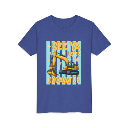 See Ya Later Excavator Youth Tee – Cute Construction Truck Shirt for Kids