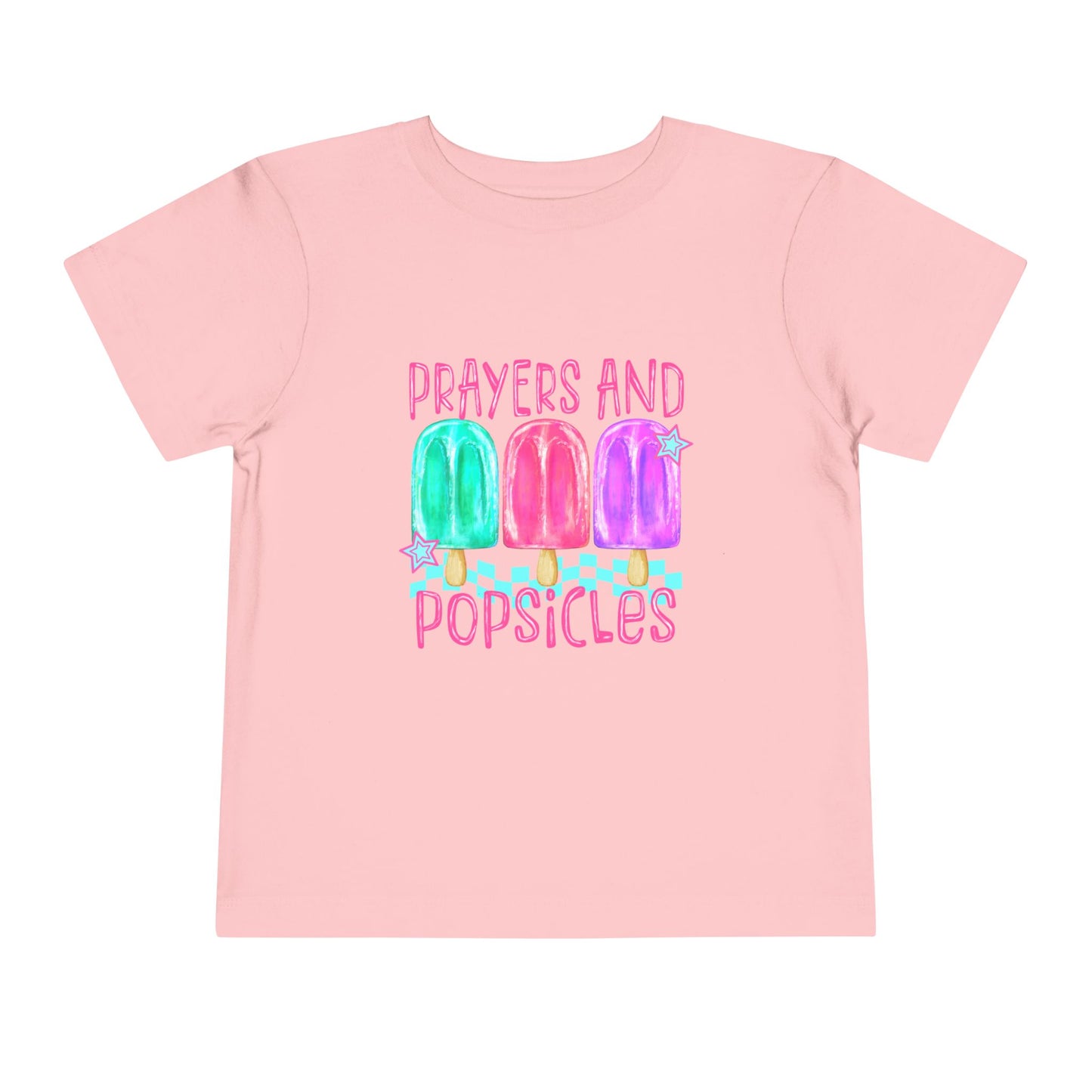 Toddler Tee — "Prayers and Popsicles" Watercolor Popsicle Faith Shirt