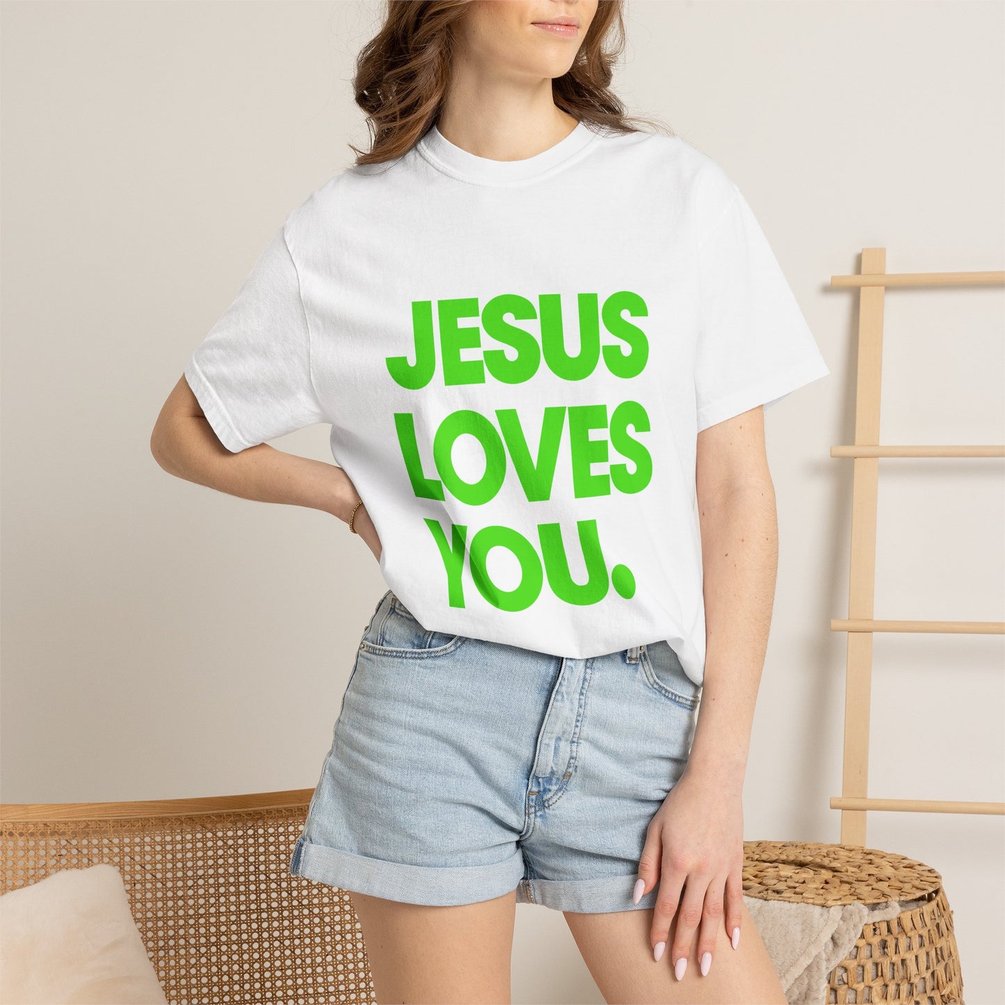 Jesus Loves You T-Shirt — Bold Neon Christian Faith Tee