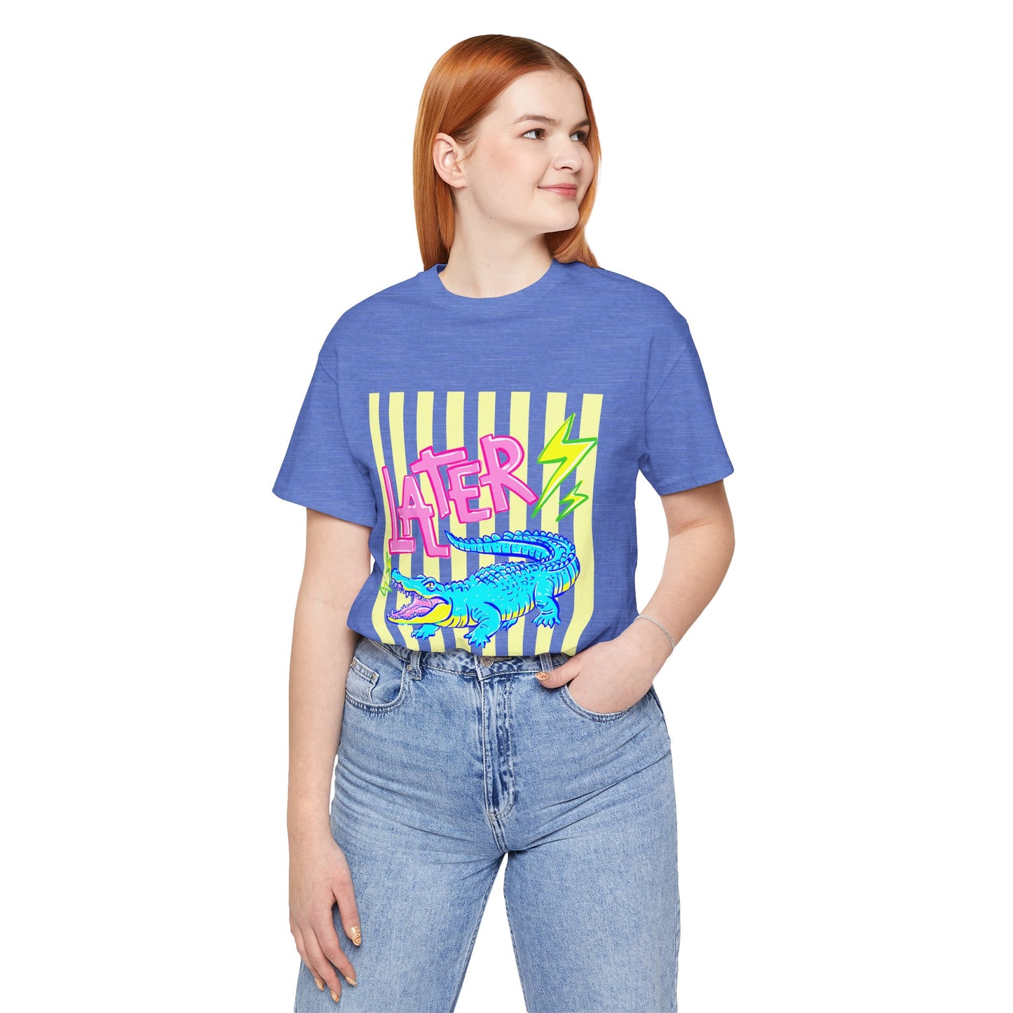 Later Alligator/After While Crocodile Tee — Retro Neon Graphic T-Shirt